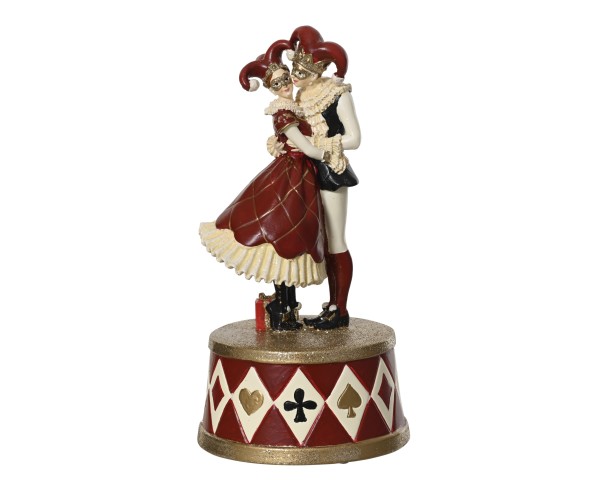 Spieluhr Figur "Harlekin" Polyresin - 18cm
