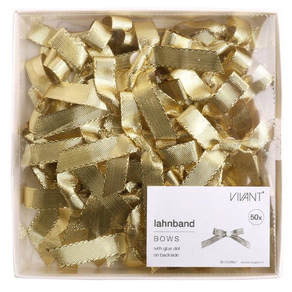 50er Set Dekoschlaufen 5x4cm - Gold V5729.0504.51