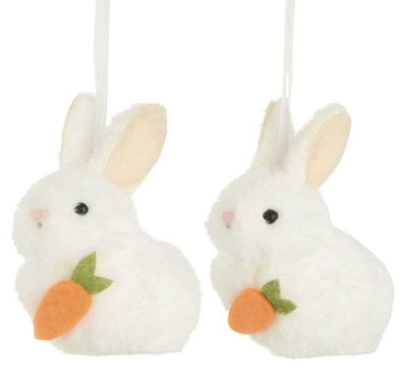 2er Set Hasenanhänger (Ostern) - Weiß K870609-b