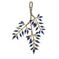 Deko-Hänger Acryl mit Blättern – Blau/Gold – 24 cm K724231-a Deko-Hänger Acryl mit Blättern – Blau/Gold – 24 cm K724231-a