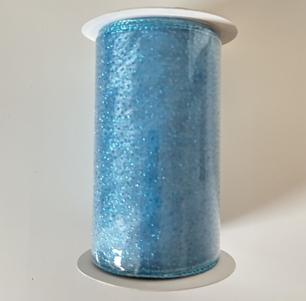 Schleifenband - 12 cm/blau/ K440221 breit