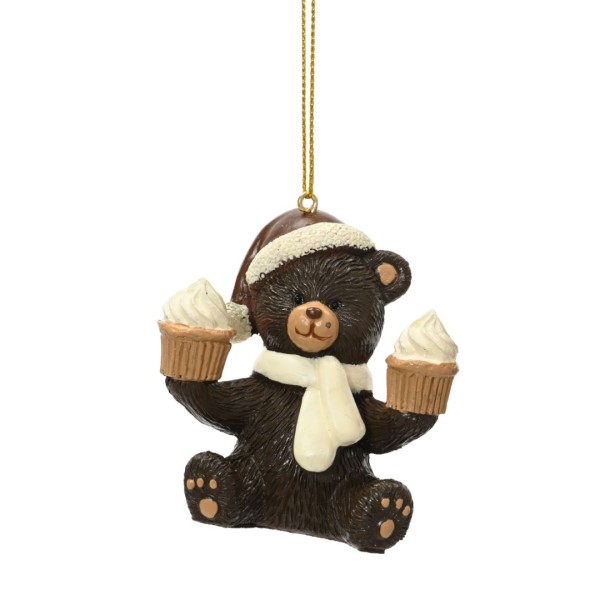 Weihnachtsanhänger "Bärchen" mit Muffins - 8,7cm K703676-d