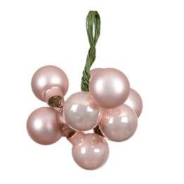 Weihnachtsanhänger "Kugeln" 2cm - Rosa/Metallic K715137-b