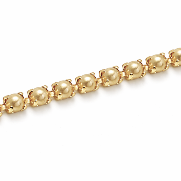 Perlenkette "Classic" - Hellgold 2 Meter - 2 mm Breit