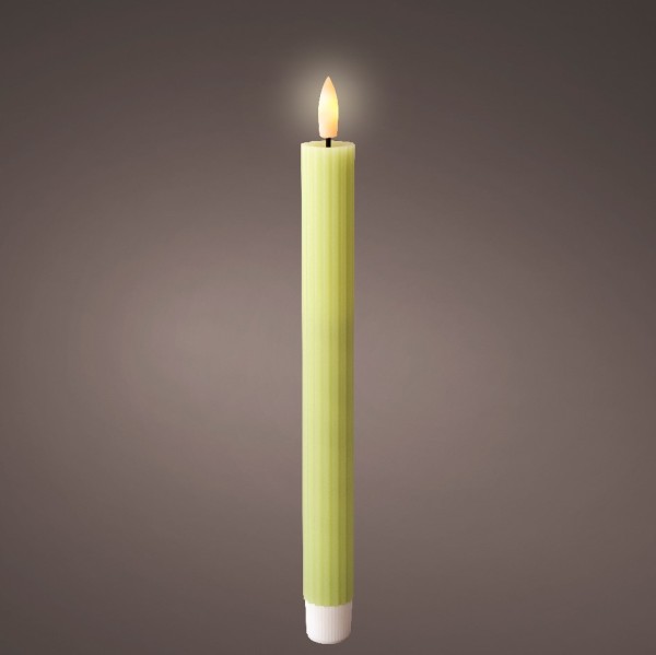 2x LED Kerzen aus Wachs, Grün