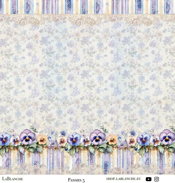 Designpapier "Pansies" 5 (Layla)