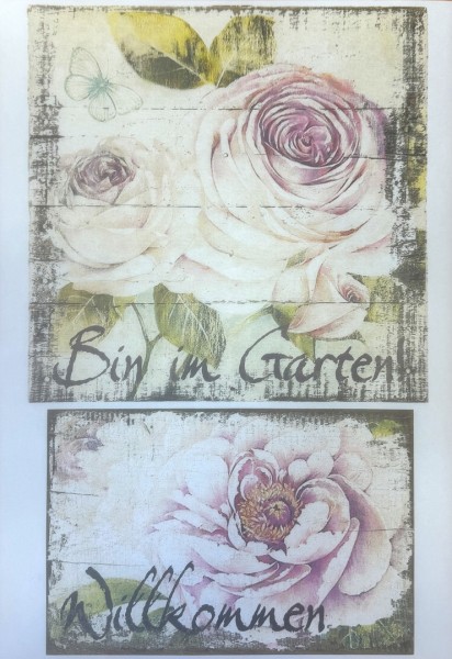 Decoupagepapier "Große Schilder"