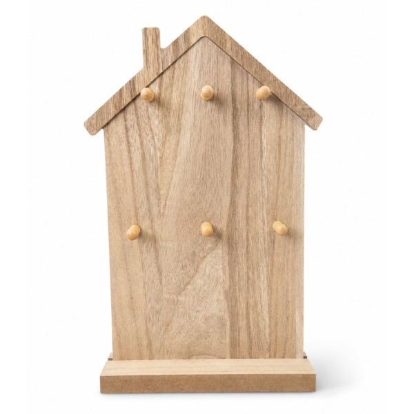 Schlüsselbrett Haus / Holz (6 Haken) - 38,5 cm 512796