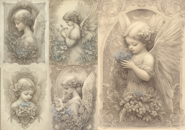 Reispapier "Vintage Flowers" 4