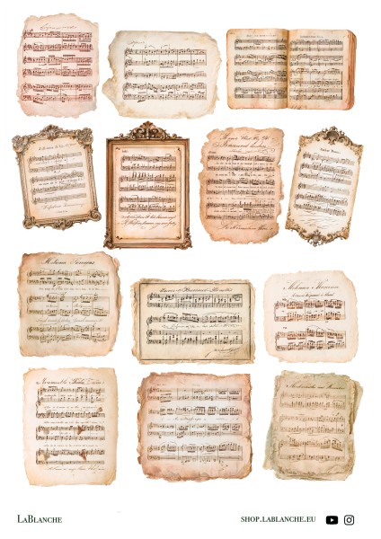 Naturalpapier "Musik" 2