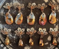 10 Weihnachtskugelanhänger - bronze/bernstein 10 Weihnachtskugelanhänger - bronze/bernstein