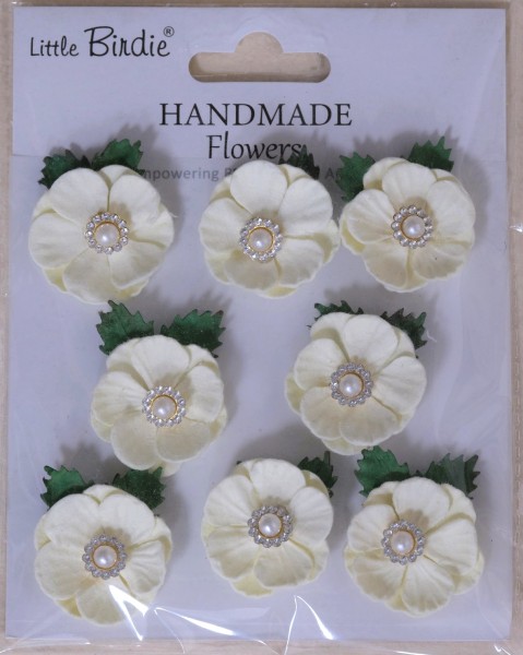 Handgemachte Papierblumen "Butter Cup - Lemon" Zitronengelb (20 Stk.) CR105972