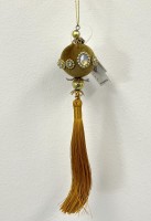 Weihnachtskugel mit Quaste - gold Weihnachtskugel mit Quaste - gold