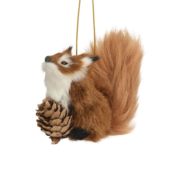 Deko Eichhörnchen 6cm - Dunkelbraun