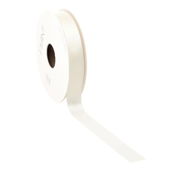 Dekoband "Doppelseitig Satin" - Creme