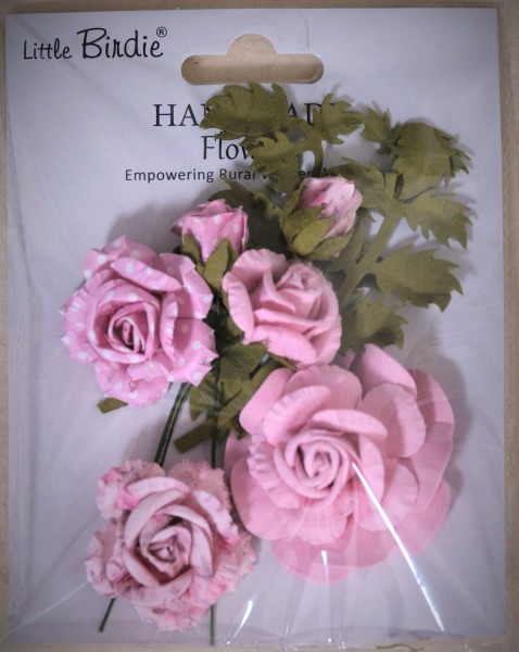Handgemachte Papierblumen "Roisin - Pink" Rosa (20 Stk.) CR110135