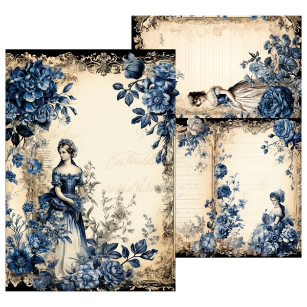 2er Set Reispapier "Evelyn" - 2 Designs