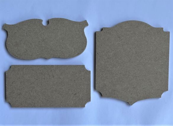 3x MDF-Schilder - Klein