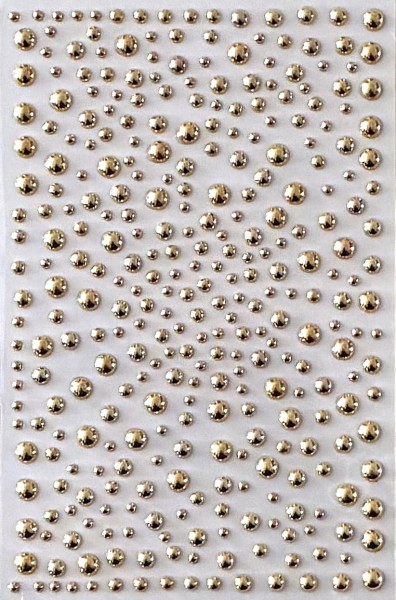 Halbperlen Sticker Gold