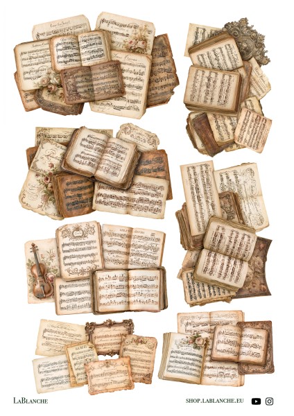 Naturalpapier "Musik" 1