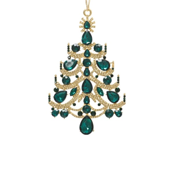 Deko Schmuck Anhänger "Tannenbaum" Grün - 11,5cm K512794-d