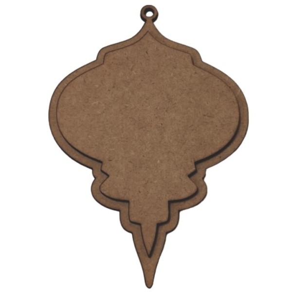 MDF Weihnachtskugel 2 Tlg. - 15 cm SENA006A