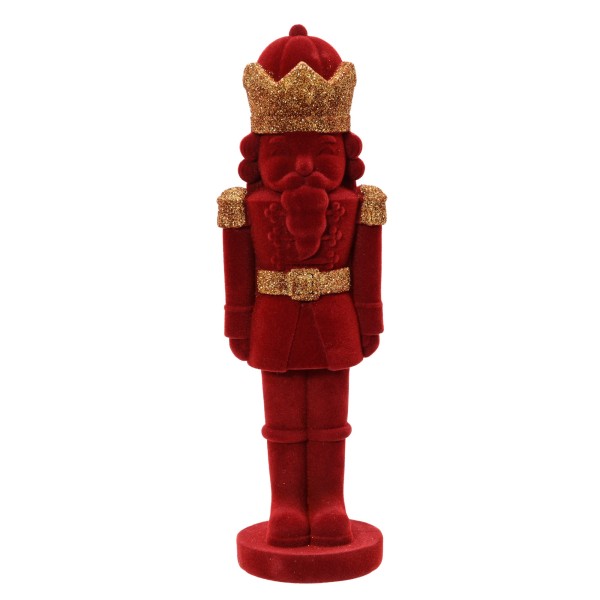 Deko Figur "Nussknacker" Samt - Ochsenblut - 39,2cm K704586