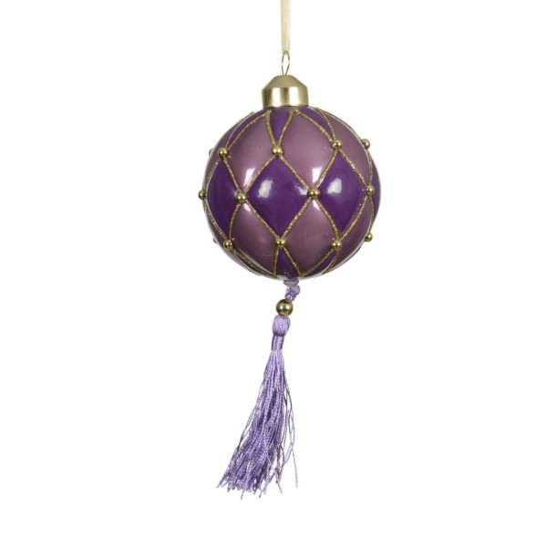Weihnachtskugel "Ornament" (rund) - Lila K071001-d
