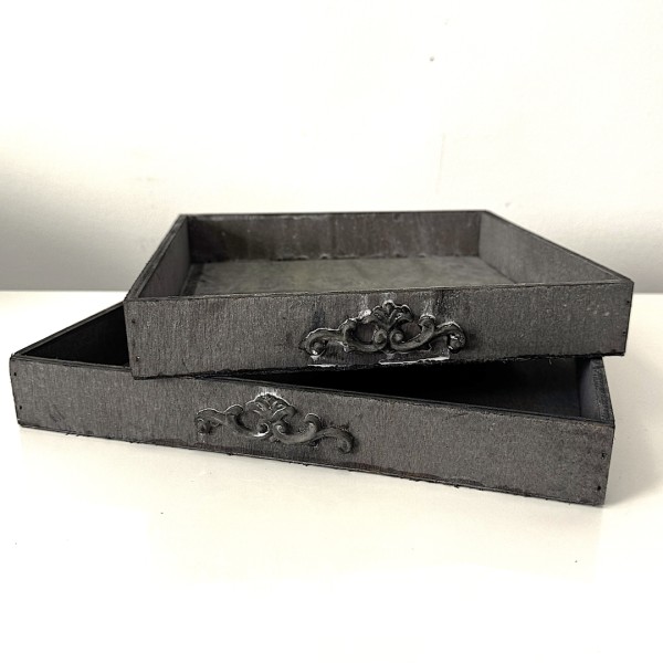2er Set Shadowboxen Grau 2te Wahl