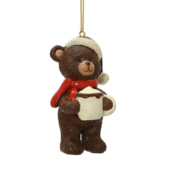 Weihnachtsanhänger "Bärchen" mit Tasse - 8,7cm K703676-a