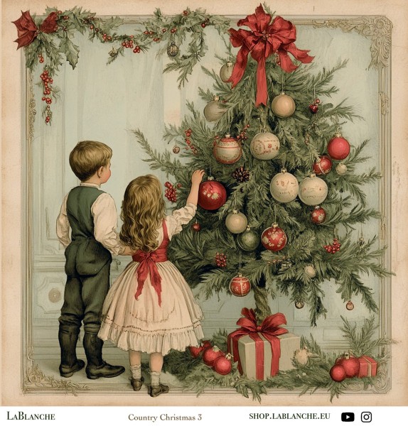 Designpapier "Country Christmas" 3