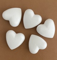 5 Styropor Herzen 5cm 5 Styropor Herzen 5cm