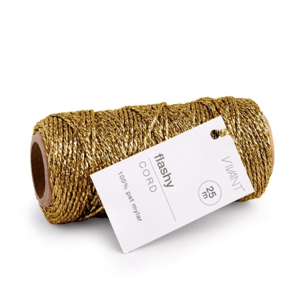 Dekoband "Flashy cord" 25m - Gold V1088.2502.51