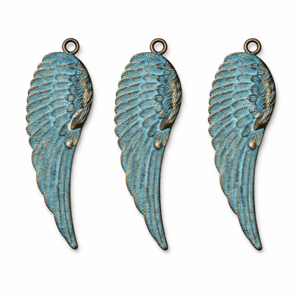 3er Set Flügel mit Ösen (linksbündig) - Türkis