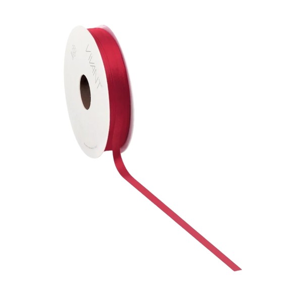 Dekoband "Doppelseitig Satin" - bordeuax rot
