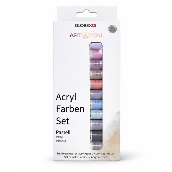Acryl Farbenset "Pastell" - 12 x 12ml