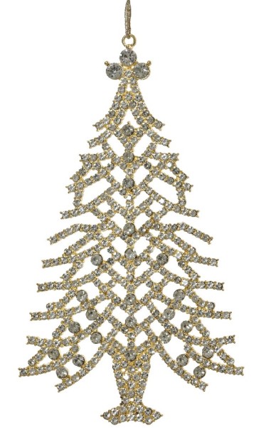 Weihnachtsanhänger Baum – Legierung – Gold – 17 cm