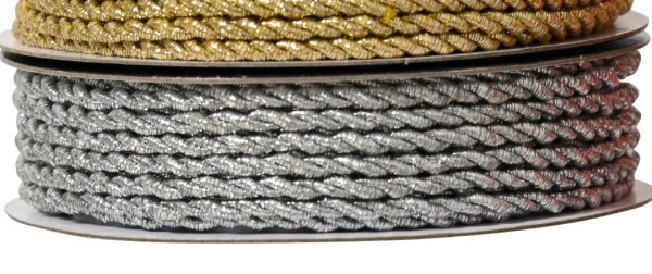Kordel dünn 2,7 Meter, Silber K201875e