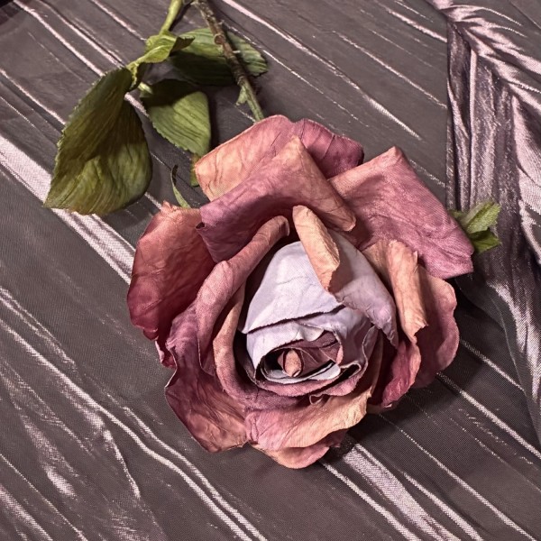 Deko Rosenzweig 57cm - Burgund Lila