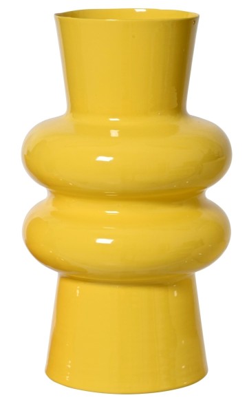 Deko Vase aus Eisen 15cm - Gelb K873121-b