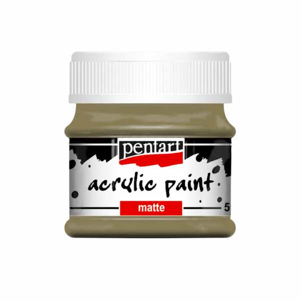 Acrylfarbe matt - Schlammbraun - 50ml