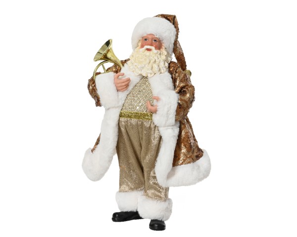 Weihnachtsmann aus Kunststoff – Gold – 38 cm K537982