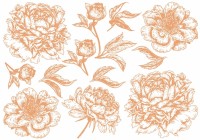 Metallic Transfermotiv "Blumen" 2 - Roségold Metallic Transfermotiv "Blumen" 2 - Roségold