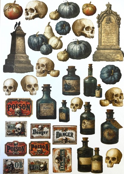 Natural Papier - Halloween 25' - Cut out Sheet