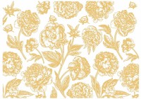 Metallic Transfermotiv "Blumen" 1 - Gold Metallic Transfermotiv "Blumen" 1 - Gold