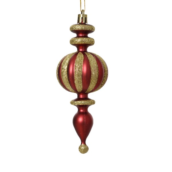 Weihnachtskugeln "Hängornamente" 14cm - Rot/Gold K028380-a