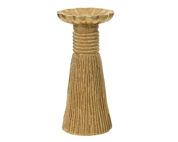 Kerzenhalter Quaste Gold – 20 cm