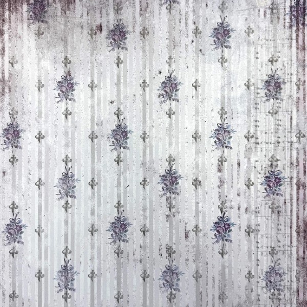 Designpapier "Purple Tea Party" 1