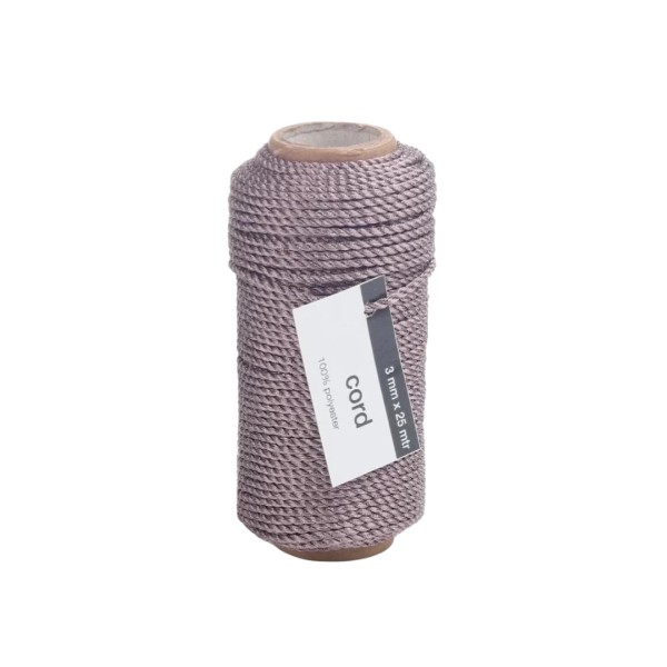 Kordelband "Gliz Cord" 25m - Aubergine V1475.2503.36