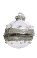 Transparente Kugel mit Glitter zum Öffnen Transparente Kugel mit Glitter zum Öffnen